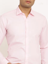 Pink Solid Cotton Shirt - Tistabene