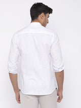 White Cotton Linen Shirt - Tistabene