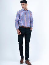 Champagne Stripes Cotton Shirt - Tistabene