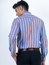 Champagne Stripes Cotton Shirt - Tistabene