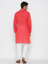 Pink Colour Printed Designer Kurta With Pyjama