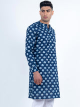 Blue Bloom Printed Kurta