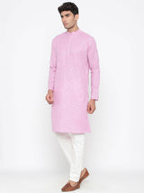 Pink Colour Printed Designer Kurta With Pyjama