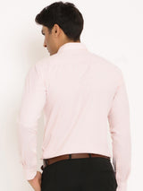 Peach and white wide stripes shirt - Tistabene