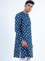 Blue Bloom Printed Kurta