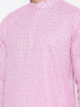 Pink Colour Printed Designer Kurta With Pyjama