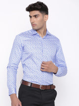 printed blue shirt