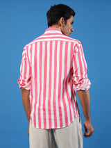 Pink Broad Stripes Shirt