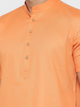 Orange Plain Designer Kurta