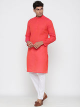 Pink Colour Printed Designer Kurta With Pyjama