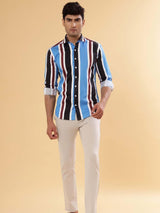 Charlie Tropical Stripes Shirt - Tistabene