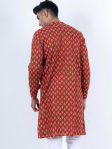 Red Aaftab Printed Kurta