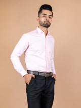 Baby Pink Plain Solid Shirt