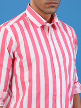 Pink Broad Stripes Shirt