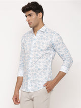 printed blue shirts