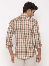 cotton check shirt for men