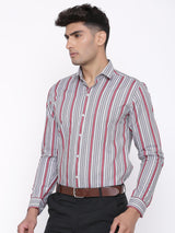 Grey and Pink Stripes Shirt - Tistabene