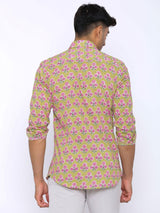 white printed shirt for men