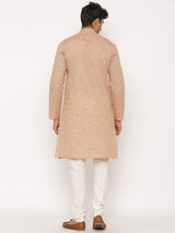 Orange Designer Kurta With Pyjama Set