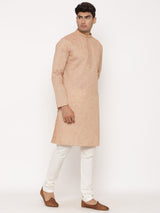 Orange Designer Kurta With Pyjama Set