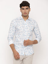 white printed shirt for men