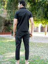 Plain Black Linen Co-Ords Set