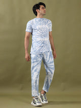 Positive Thought Sky Blue Tie & dye Co-Ord Set - Tistabene