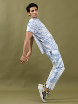 Positive Thought Sky Blue Tie & dye Co-Ord Set - Tistabene