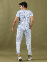 Positive Thought Sky Blue Tie & dye Co-Ord Set - Tistabene