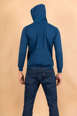 Blue Solid Hoodie