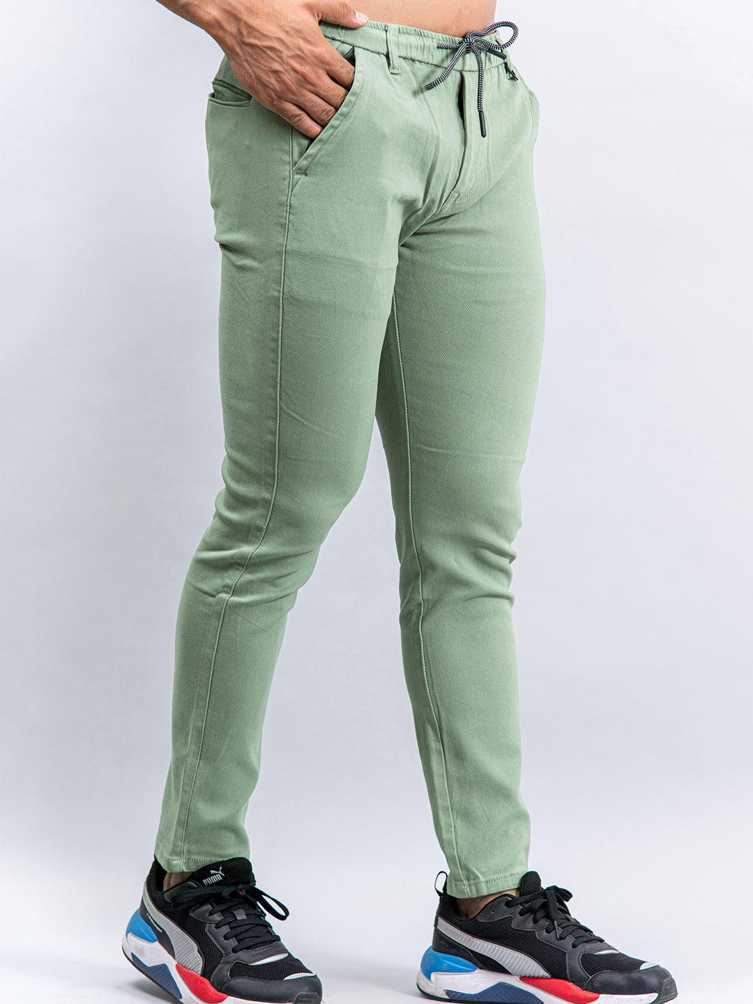 Green jogger sales jeans