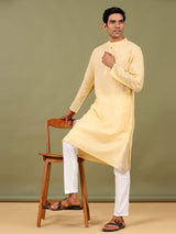 Yellow Cotton Kurta - Tistabene