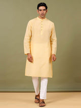 Yellow Cotton Kurta - Tistabene