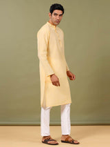 Yellow Cotton Kurta - Tistabene