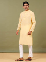 Yellow Cotton Kurta - Tistabene