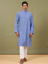 Blue Cotton Kurta