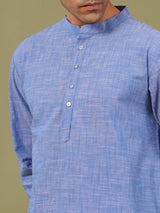 Blue Cotton Kurta