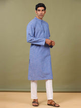 Blue Cotton Kurta