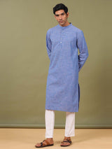 Blue Cotton Kurta