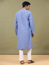 Blue Cotton Kurta