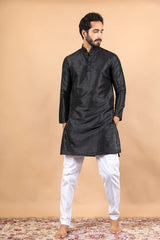 Black Silk Kurta