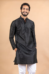 Black Silk Kurta