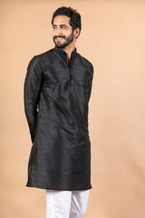 Black Silk Kurta