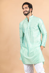 Green Silk Kurta