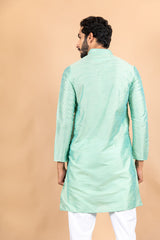 Green Silk Kurta