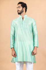 Green Silk Kurta