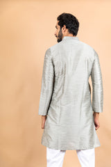 Grey Silk Kurta