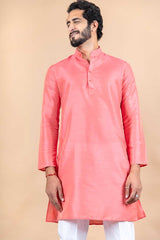 Pink Silk Kurta