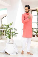 Pink Silk Kurta