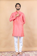 Pink Silk Kurta